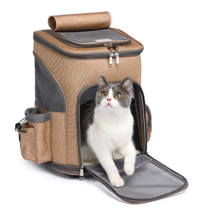 Large Capacity Portable Pet Backpack Adjustable Lightweight Breathable